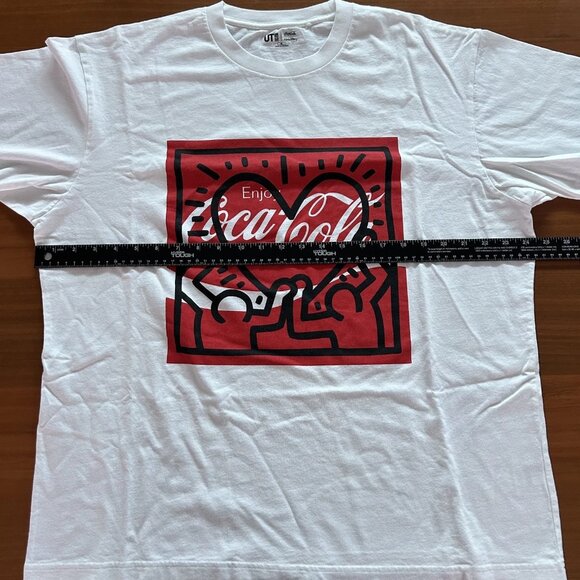 UNIQLO Keith Haring × coca cola coke UT/relaxed White T-shirt- Size Mens XL - Picture 3 of 7